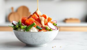Create the perfect salmon poke bowl with this easy recipe. Includes step-by-step instructions and tips for the best poke bowl.